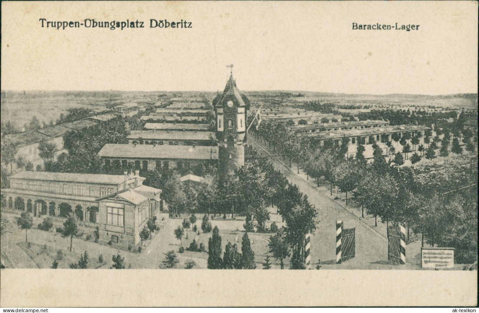 Ansichtskarte Dallgow-Döberitz Truppenübungsplatz - Baracken-Lager 1922 - Dallgow-Döberitz