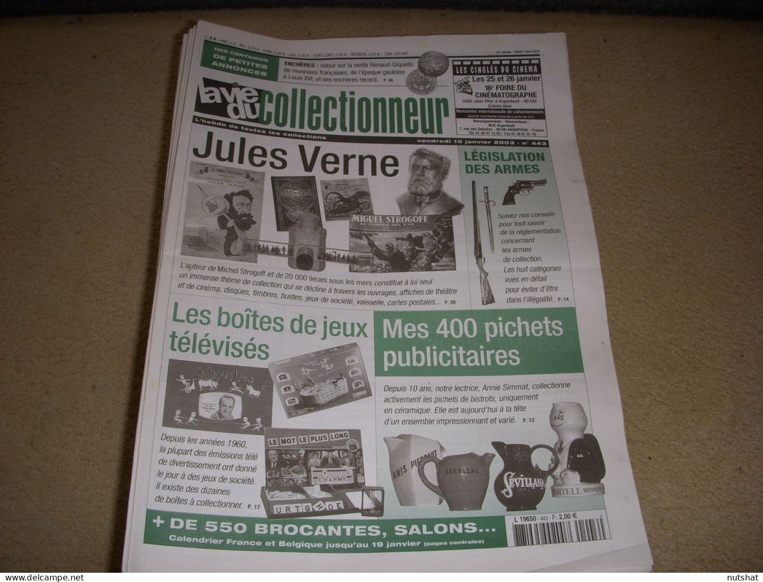 LVC VIE Du COLLECTIONNEUR 443 01.2003 JULES VERNE JEUX TELEVISES PICHETS SHEILA  - Brocantes & Collections
