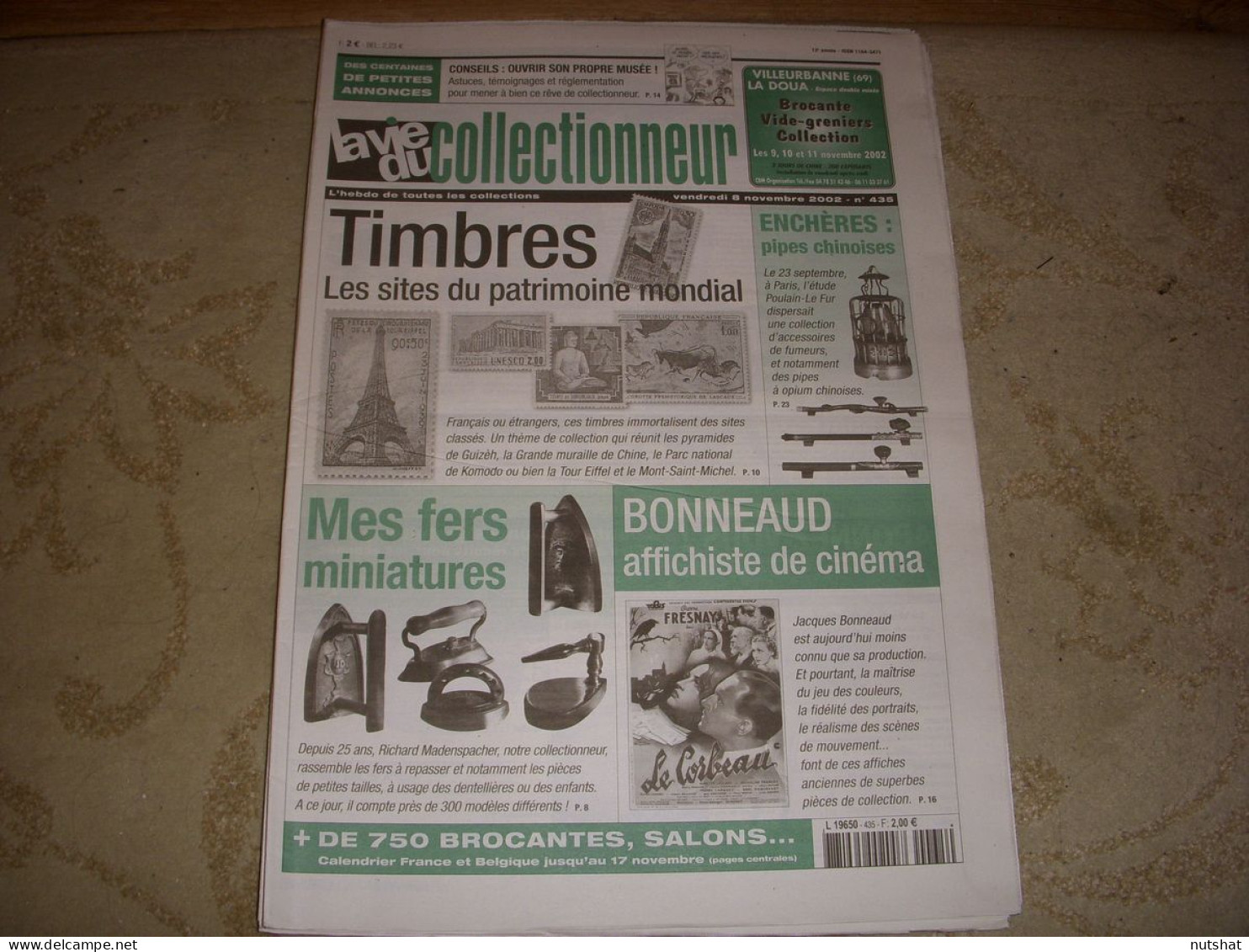 LVC VIE Du COLLECTIONNEUR 435 11.2002 TIMBRES PATRIMOINE MONDIAL FERS MINIATURES  - Brocantes & Collections