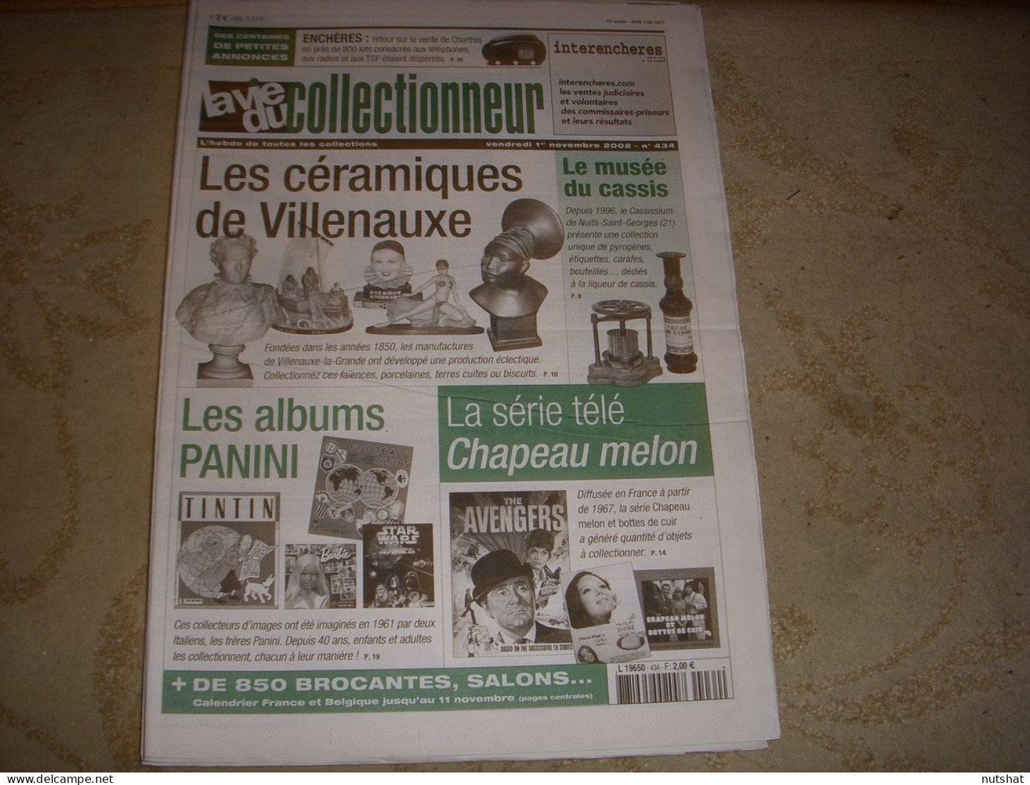 LVC VIE Du COLLECTIONNEUR 434 11.2002 ALBUMS PANINI CHAPEAU MELON Et BOTTES CUIR  - Brocantes & Collections
