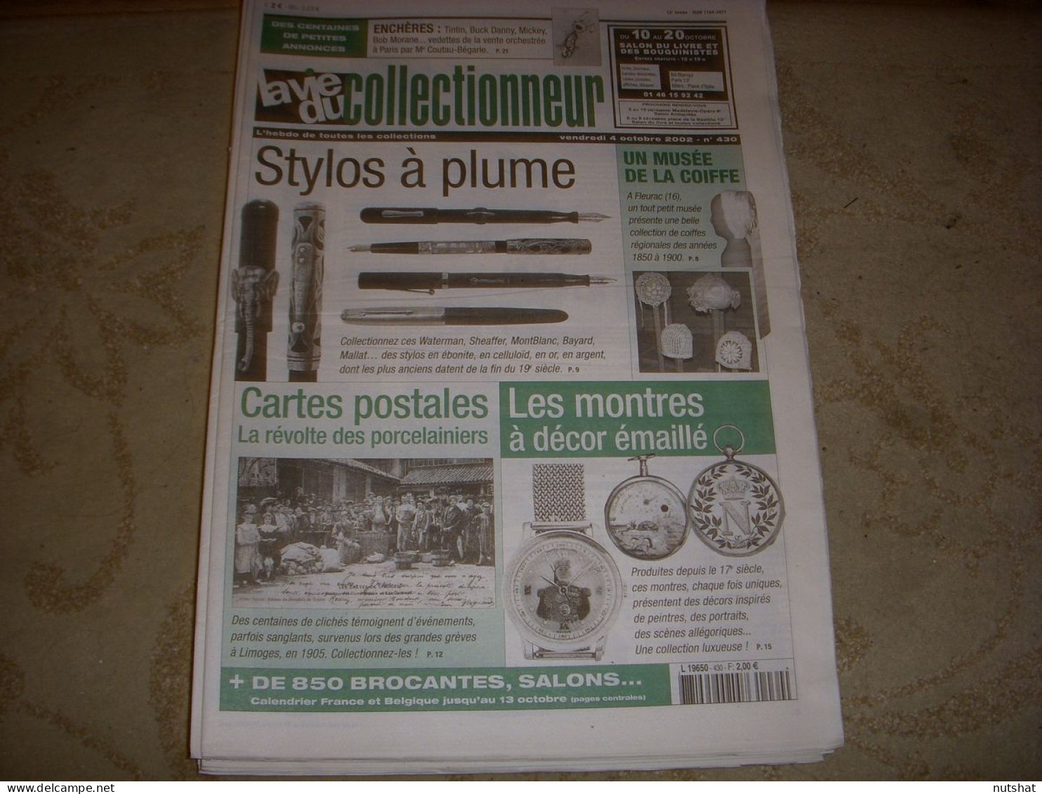 LVC VIE Du COLLECTIONNEUR 430 10.2002 STYLOS PLUME MONTRES MUSEE De La COIFFE  - Brocantes & Collections