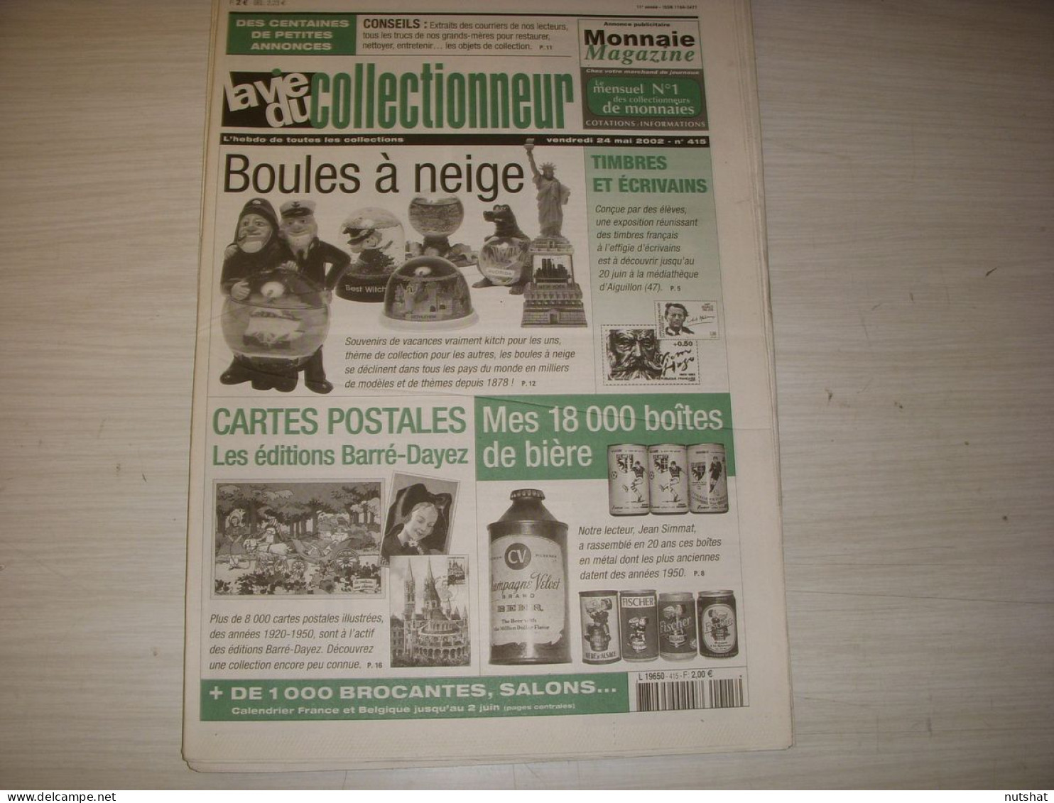 LVC VIE Du COLLECTIONNEUR 415 05.2002 BOULES A NEIGE BOITES De BIERE CP DAYEZ  - Verzamelaars