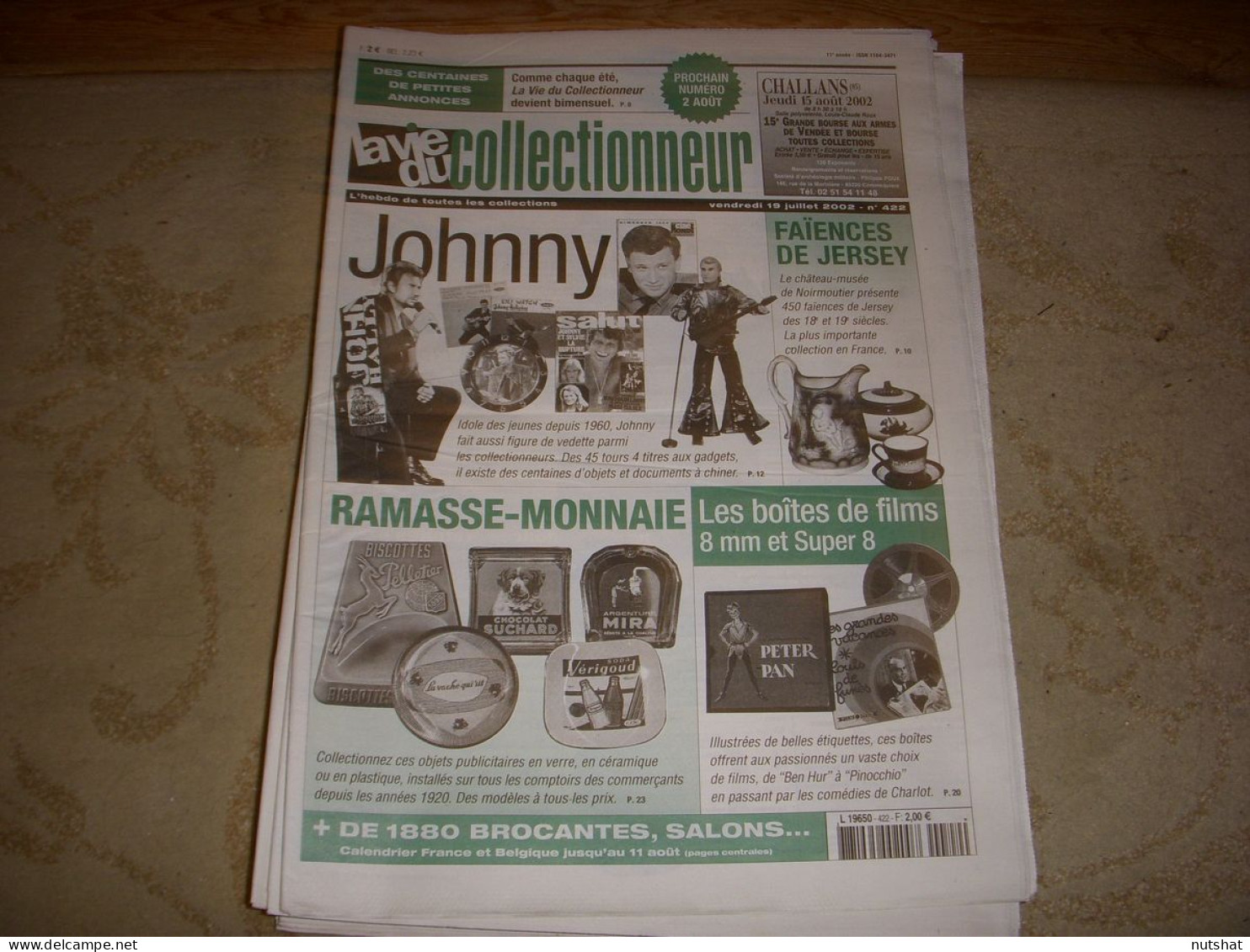 LVC VIE Du COLLECTIONNEUR 422 07.2002 JOHNNY HALLIDAY BOITES De FILMS 8mm  - Verzamelaars