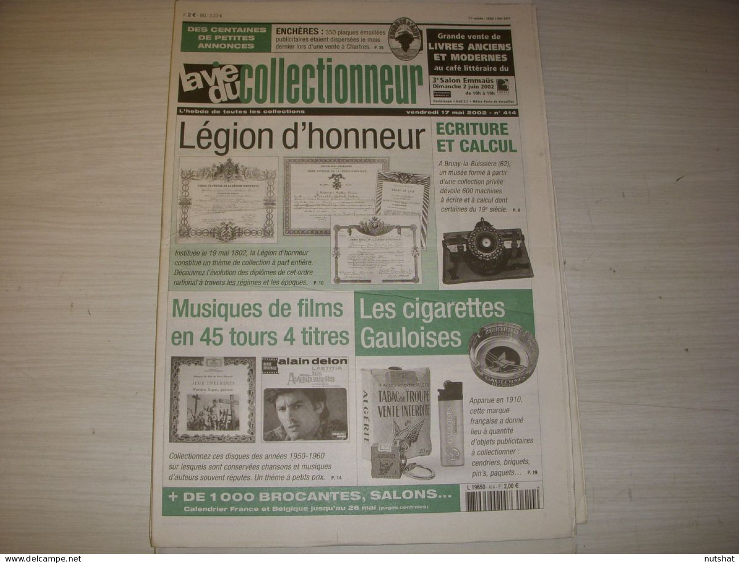 LVC VIE Du COLLECTIONNEUR 414 05.2002 CIGARETTE GAULOISES 45trs MUSIQUE De FILMS  - Verzamelaars