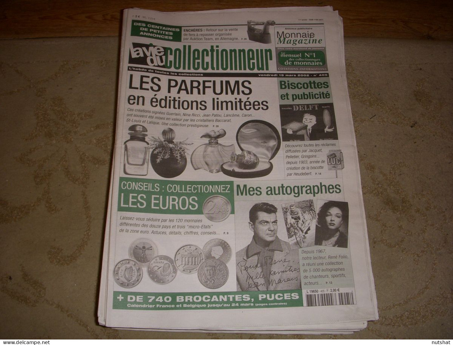 LVC VIE Du COLLECTIONNEUR 405 03.2002 PARFUMS BISCOTTES Et PUBLICITE Les EUROS  - Brocantes & Collections