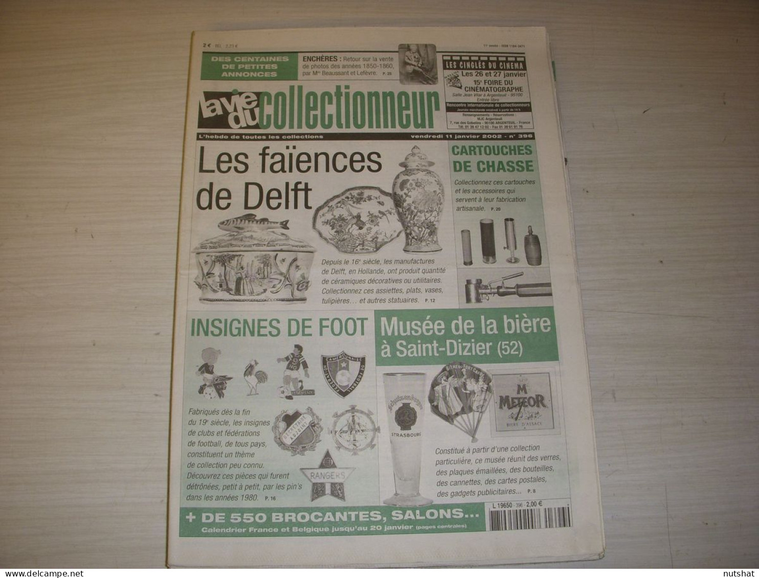 LVC VIE Du COLLECTIONNEUR 396 01.2002 FAIENCES DELFT INSIGNES De FOOTBALL BIERE  - Brocantes & Collections