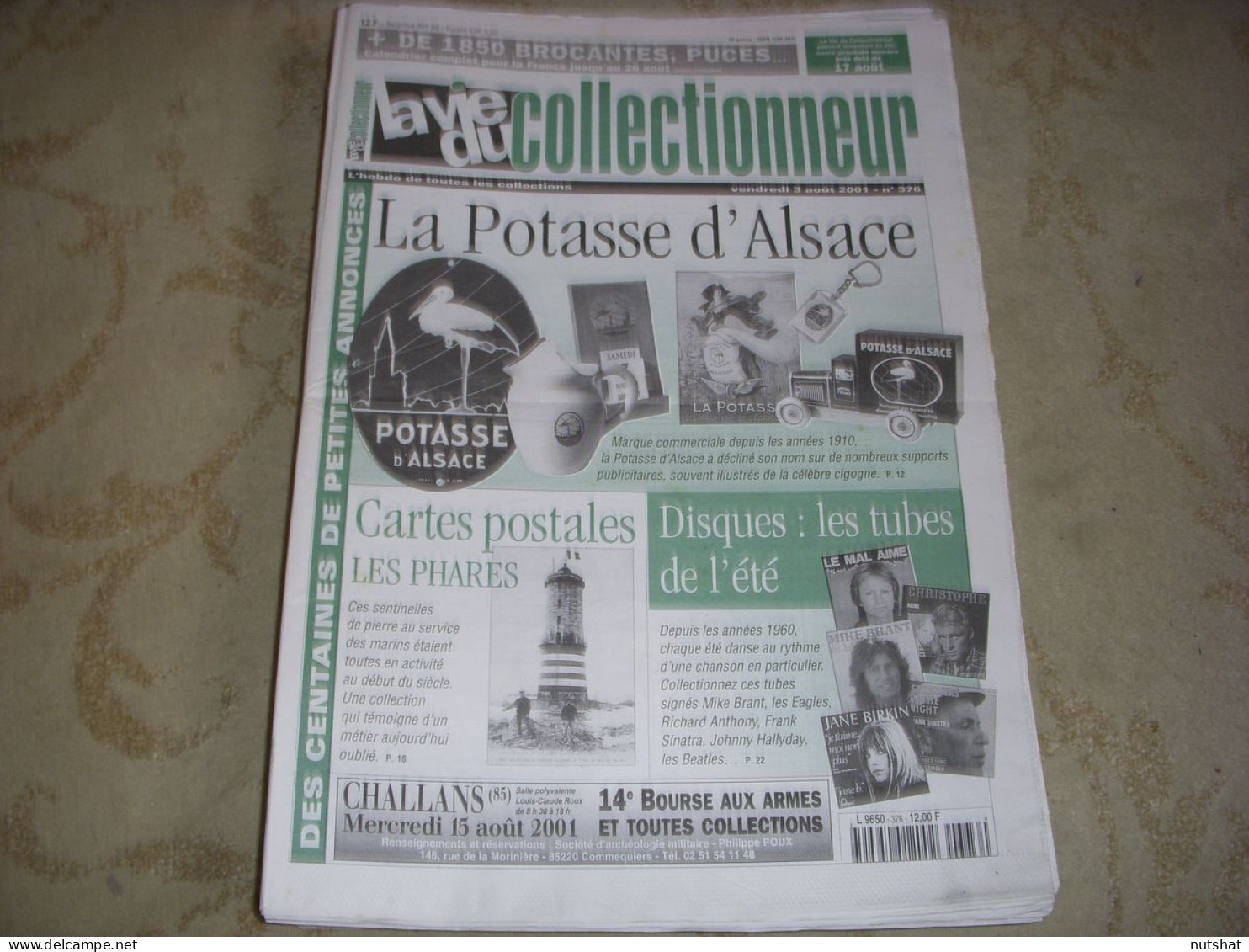LVC VIE Du COLLECTIONNEUR 376 03.08.2001 POTASSE D'ALSACE BROSSERIE ST FELIX  - Brocantes & Collections