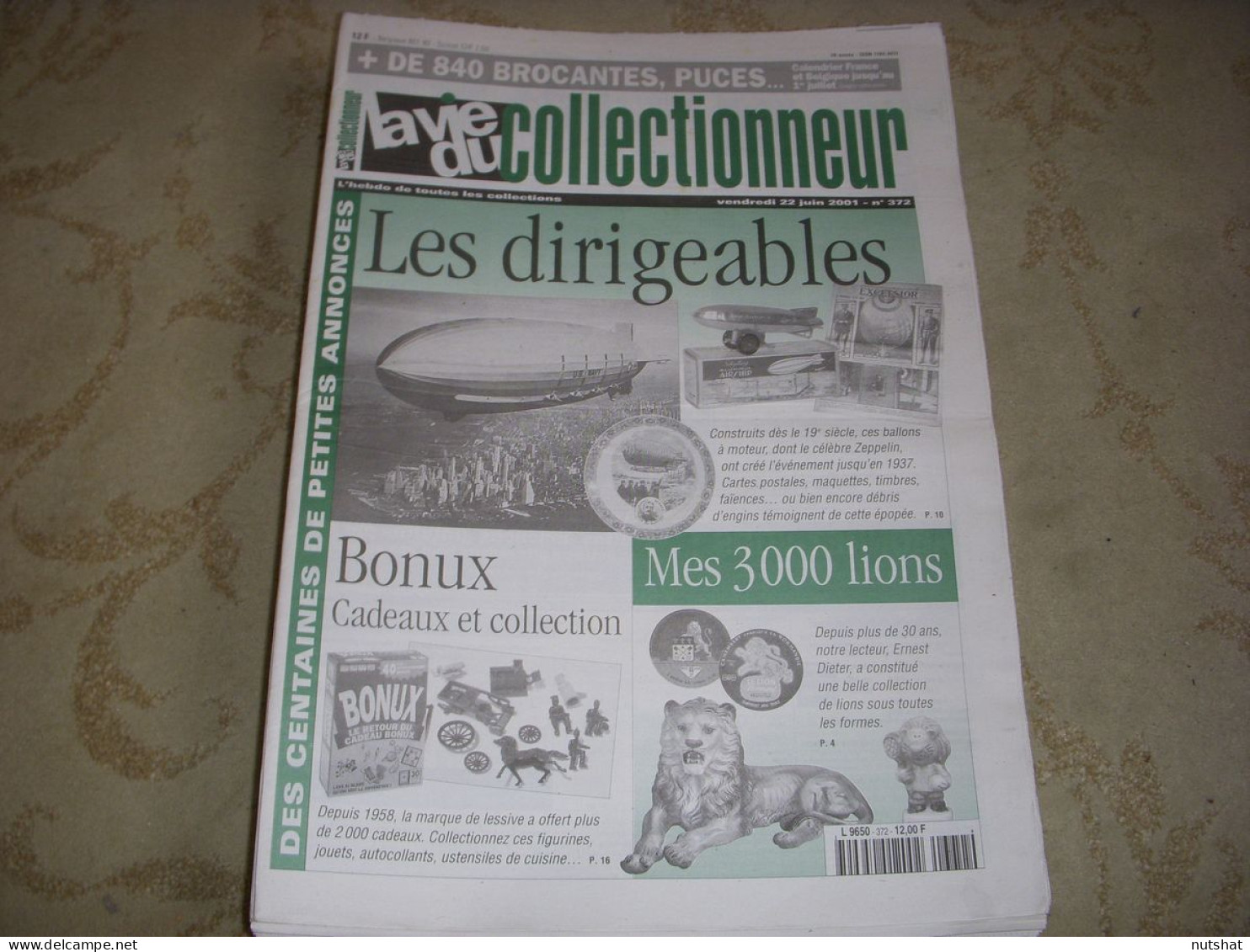 LVC VIE Du COLLECTIONNEUR 372 22.06.2001 DIRIGEABLE CADEAU BONUX TOMB RAIDER  - Brocantes & Collections