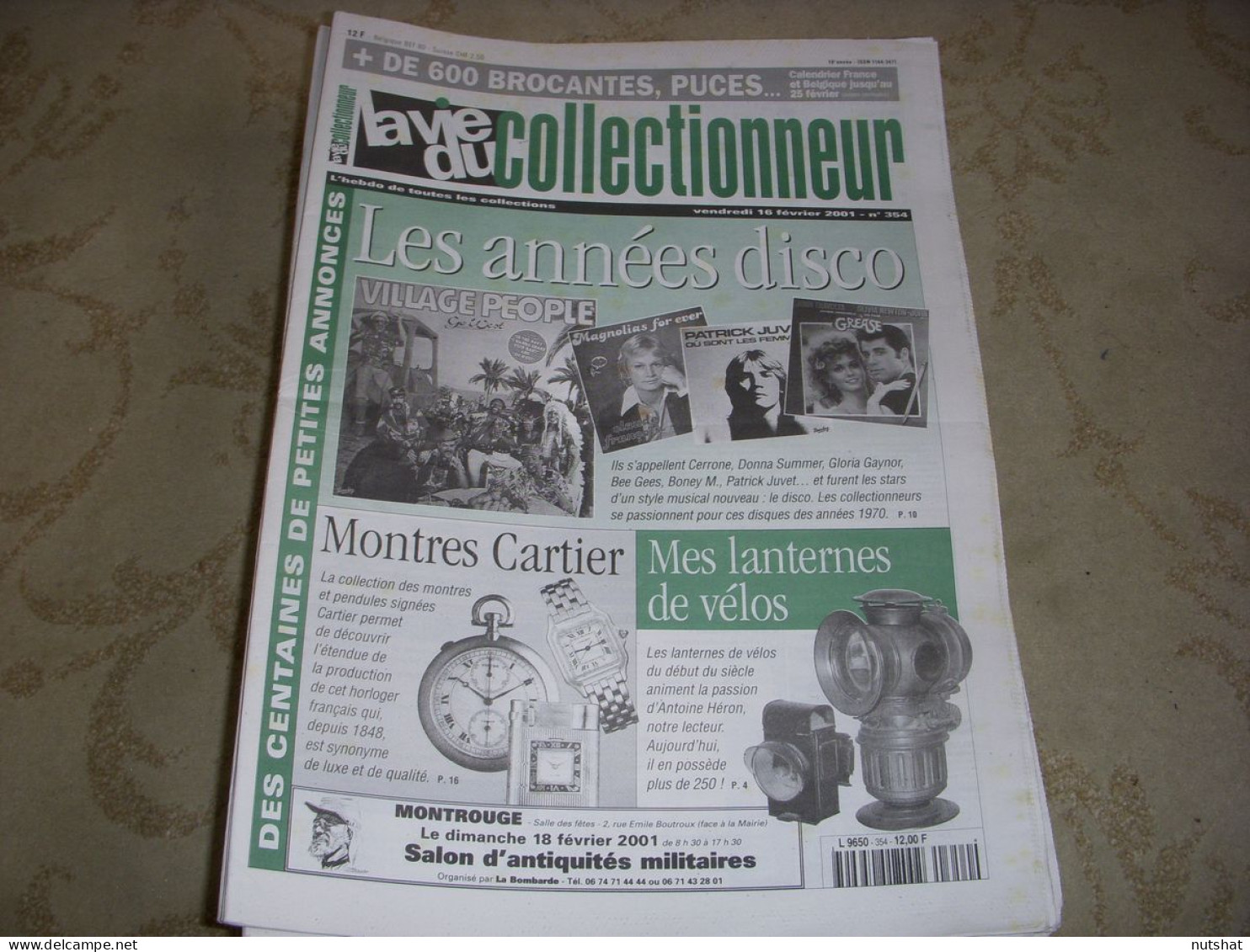 LVC VIE Du COLLECTIONNEUR 354 16.02.2001 ANNEES DISCO LANTERNES VELO MONTRES  - Verzamelaars
