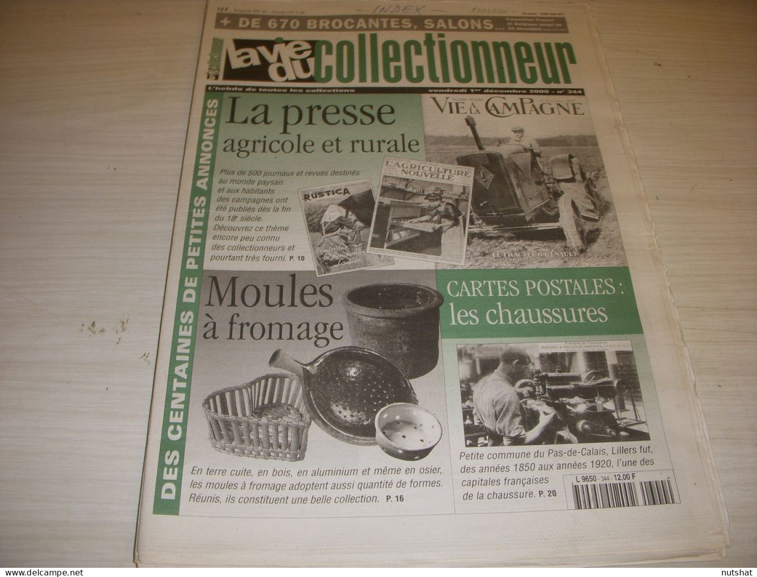 LVC VIE Du COLLECTIONNEUR 344 01.12.2000 PRESSE AGRICOLE MOULES CHAUSSURES  - Verzamelaars