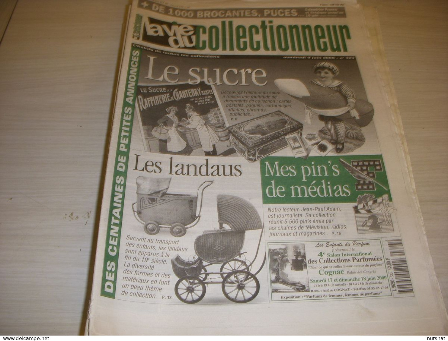 LVC VIE Du COLLECTIONNEUR 323 09.06.2000 SUCRE LANDAUS PIN'S De MEDIA  - Brocantes & Collections