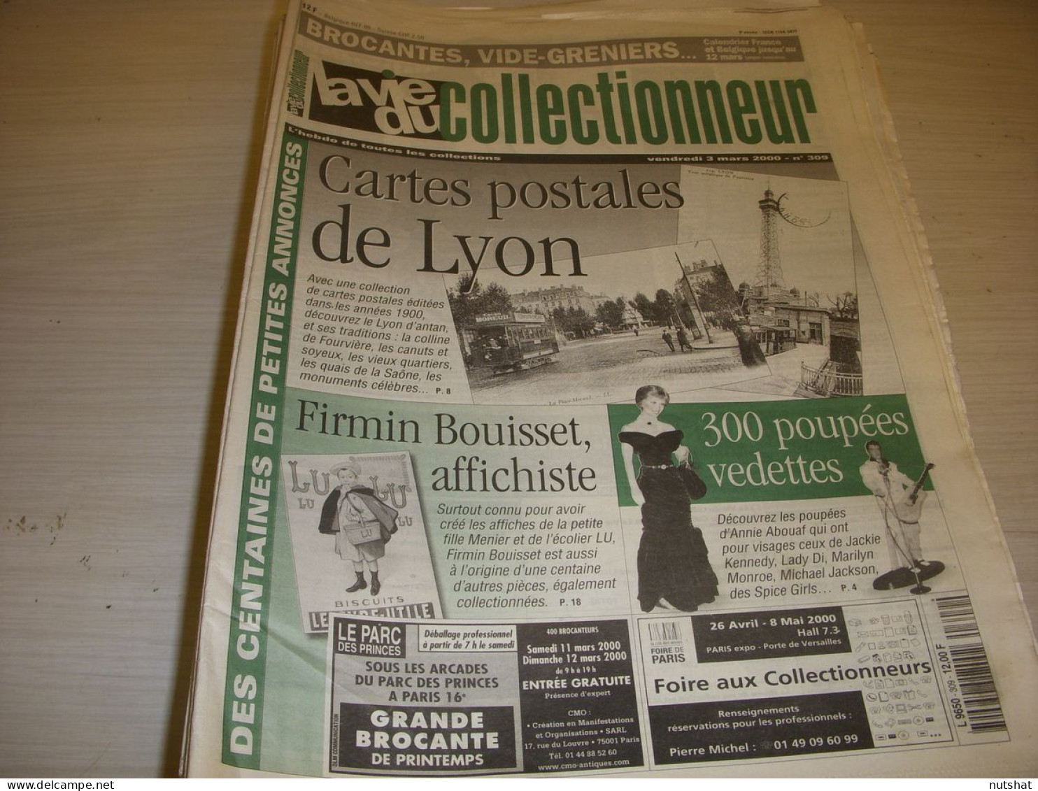 LVC VIE Du COLLECTIONNEUR 309 03.03.2000 CP De LYON FIRMIN BOUISSET LU MENIER  - Verzamelaars