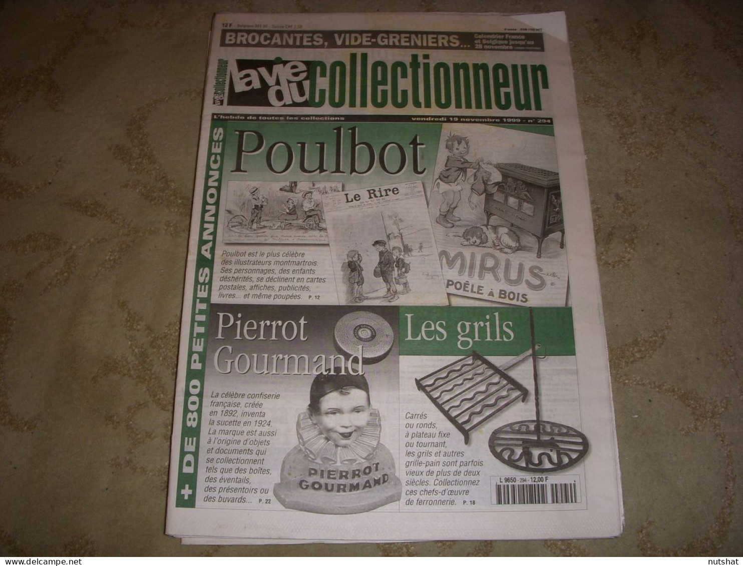 LVC VIE Du COLLECTIONNEUR 294 19.11.1999 POULBOT PIERROT GOURMAND Les GRILS  - Brocantes & Collections