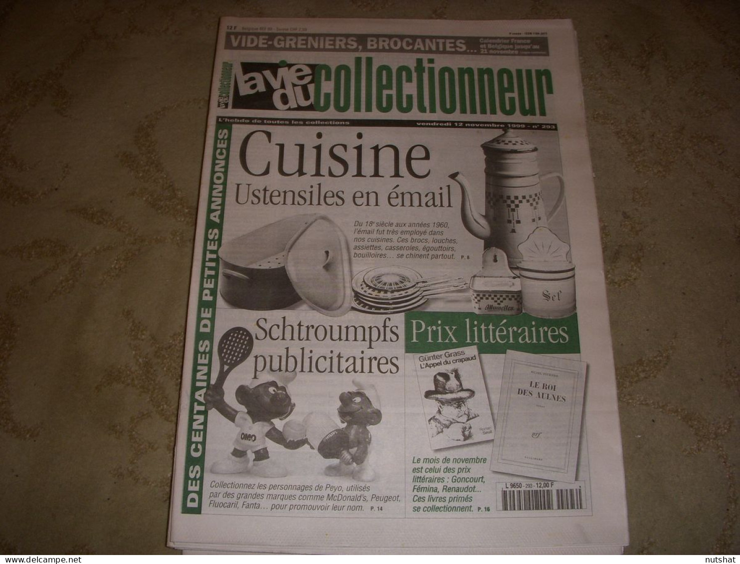 LVC VIE Du COLLECTIONNEUR 293 12.11.1999 USTENSILE CUISINE SCHTROUMPF CHAT  - Brocantes & Collections