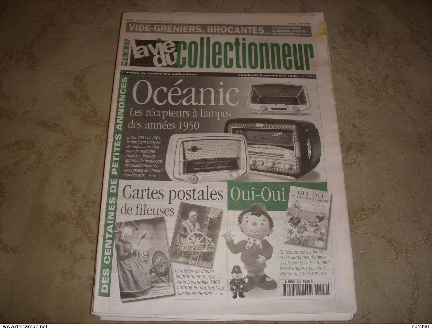 LVC VIE Du COLLECTIONNEUR 292 05.11.1999 OCEANIC FILEUSES En CP LIVRE OUI-OUI  - Brocantes & Collections
