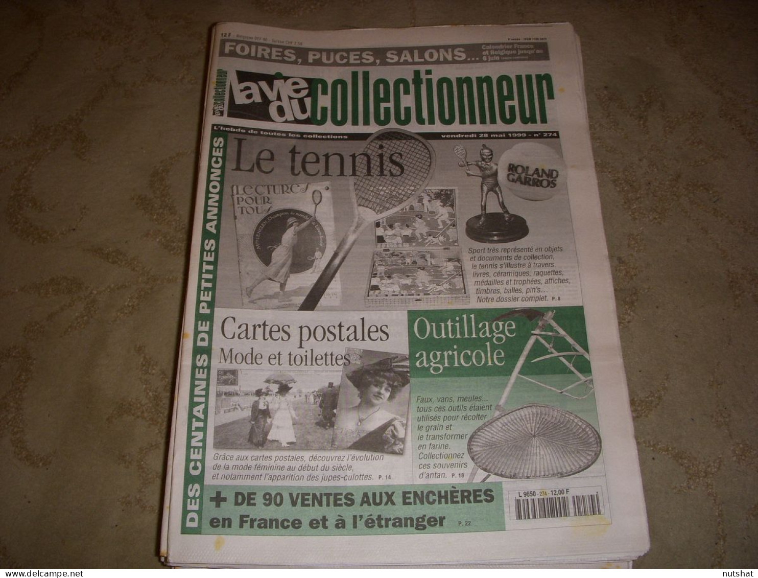 LVC VIE Du COLLECTIONNEUR 274 28.05.1999 TENNIS OUTIL AGRICOLE MODES En CP  - Trödler & Sammler