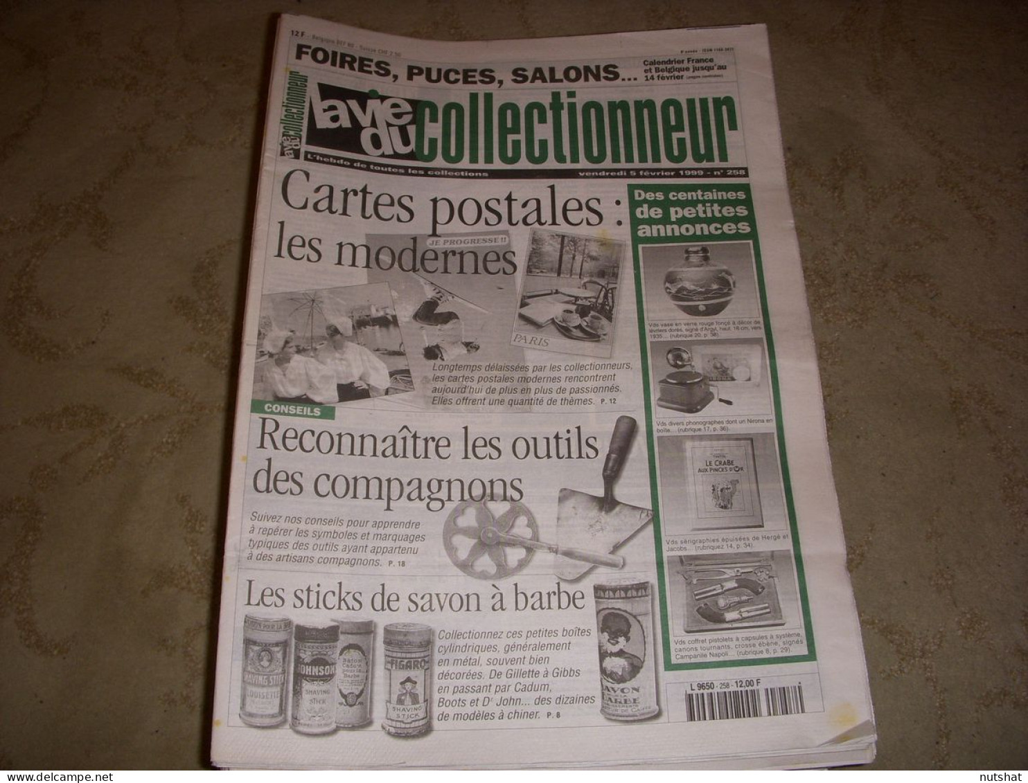 LVC VIE Du COLLECTIONNEUR 258 05.02.1999 OUTILS COMPAGNONS STICK SAVON BARBE  - Trödler & Sammler