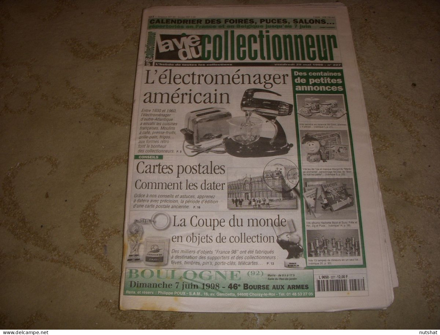 LVC VIE Du COLLECTIONNEUR 227 29.05.1998 ELECTRO MENAGER USA COUPE MONDE FOOT  - Brocantes & Collections