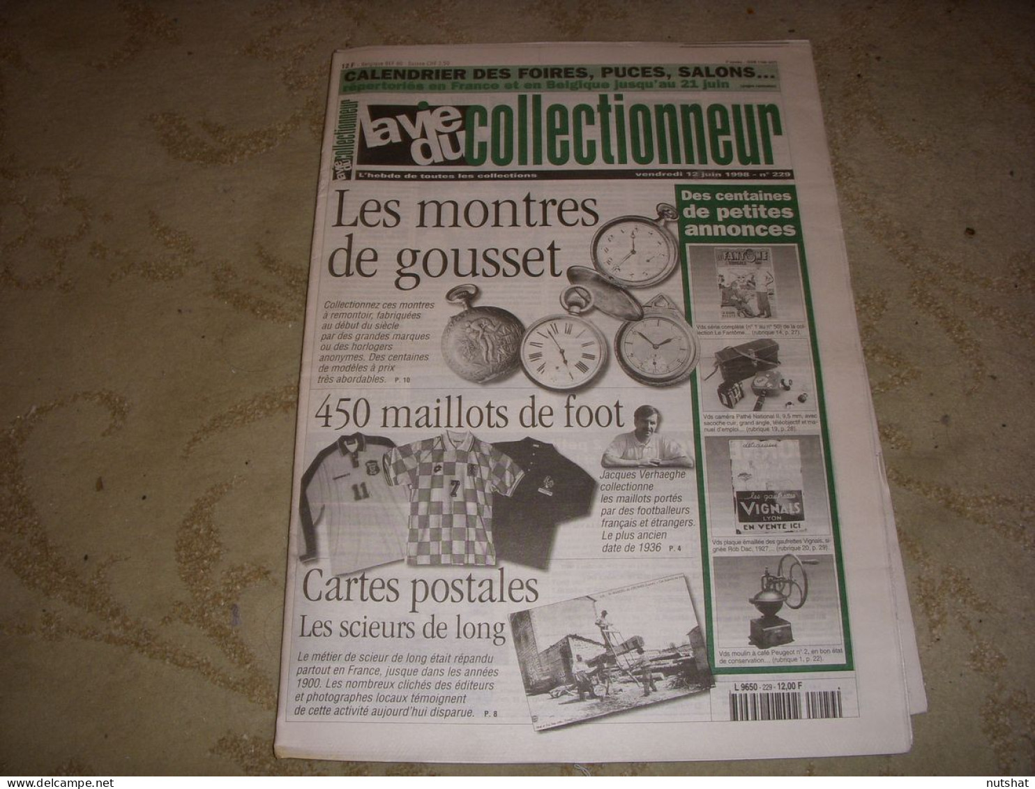 LVC VIE Du COLLECTIONNEUR 228 05.06.1998 BILLET INDOCHINE PARFUM ASSIETTE PUB  - Brocantes & Collections