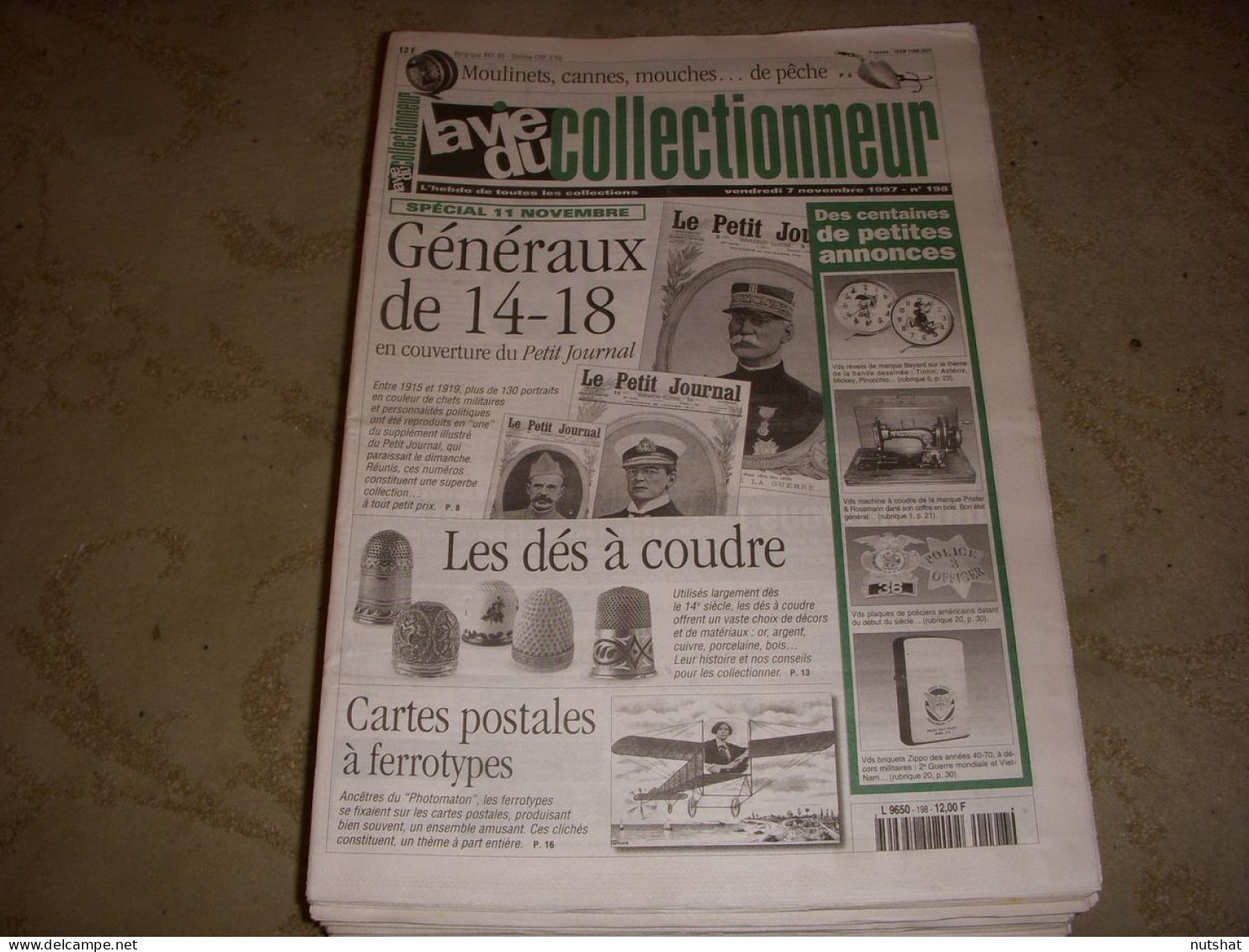 LVC VIE Du COLLECTIONNEUR 198 07.11.1997 PETIT JOURNAL GENERAUX De 14-18  - Trödler & Sammler