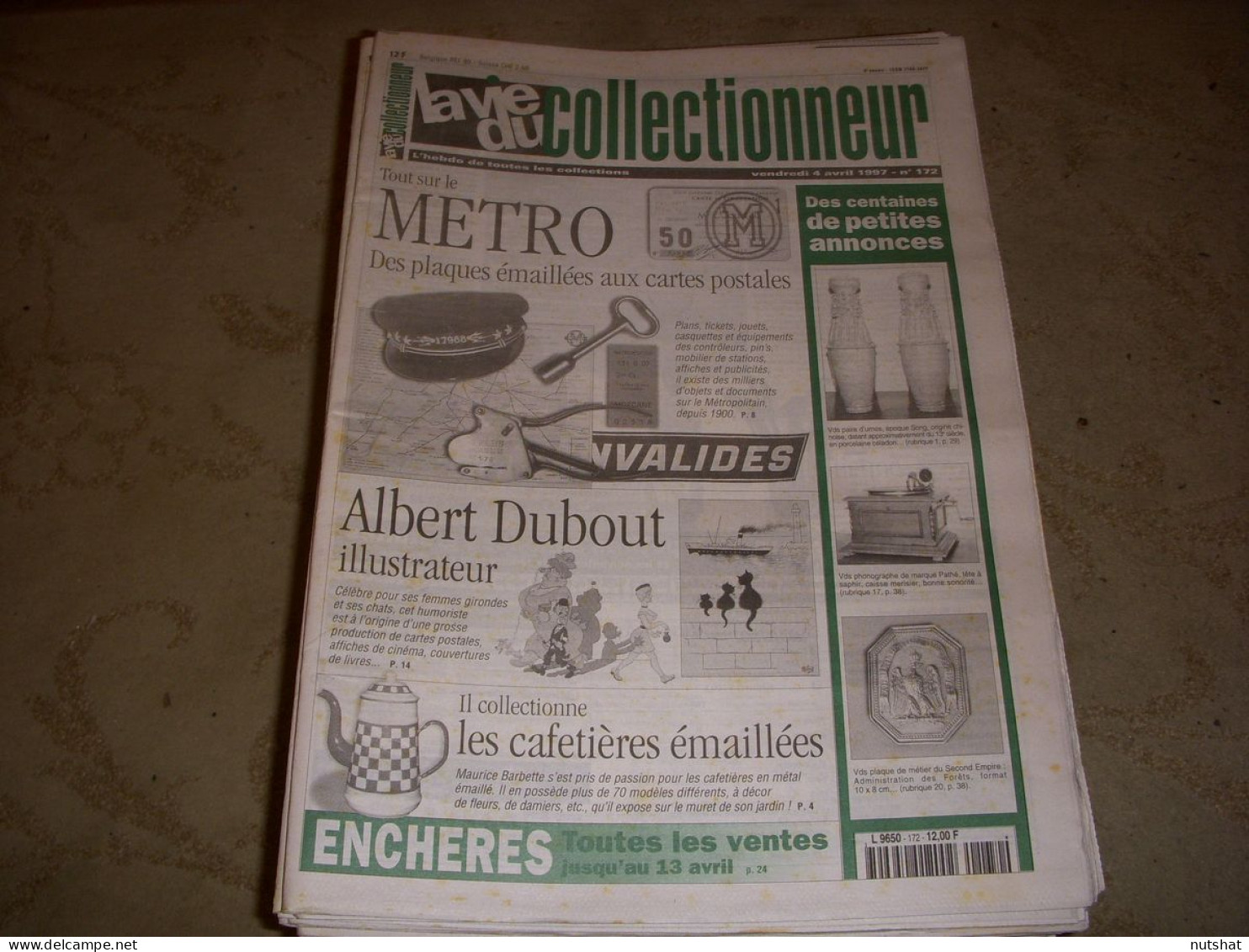 LVC VIE Du COLLECTIONNEUR 172 04.04.1997 METRO CAFETIERES ALBERT DUBOUT  - Collectors