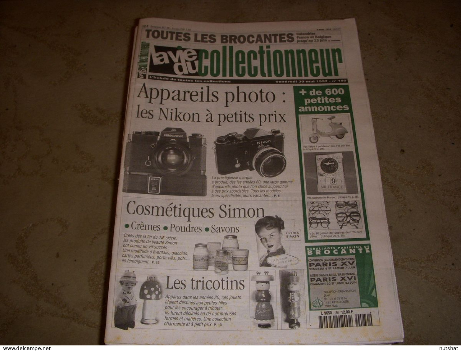 LVC VIE Du COLLECTIONNEUR 180 30.05.1997 APPAREILS PHOTOS NIKON TRICOTINS  - Trödler & Sammler