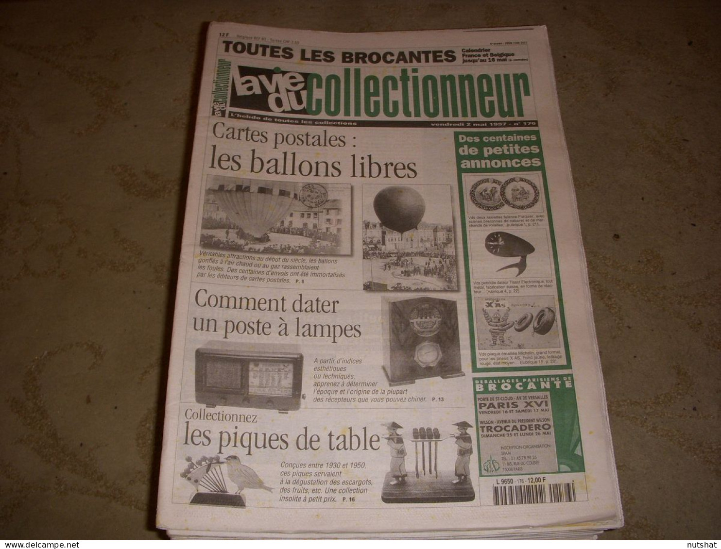 LVC VIE Du COLLECTIONNEUR 176 02.05.1997 CP BALLONS LIBRES PIQUES De TABLE  - Brocantes & Collections