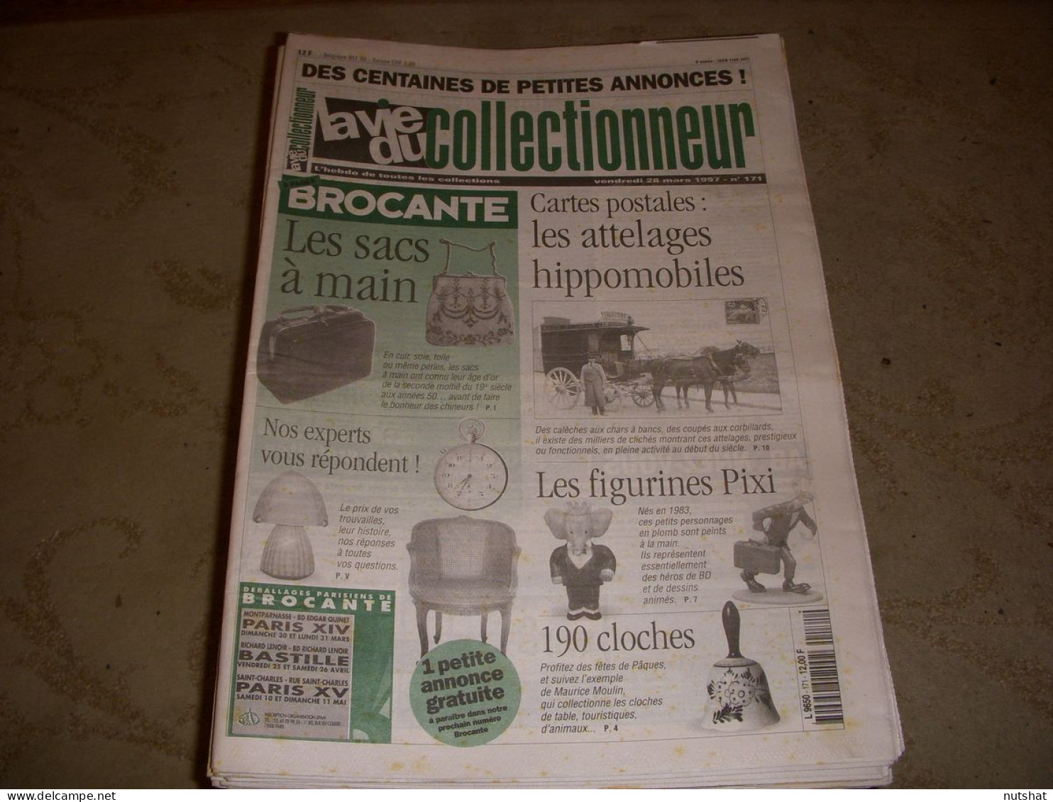 LVC VIE Du COLLECTIONNEUR 171 28.03.1997 FIGURINES PIXI CLOCHES SACS A MAIN  - Brocantes & Collections