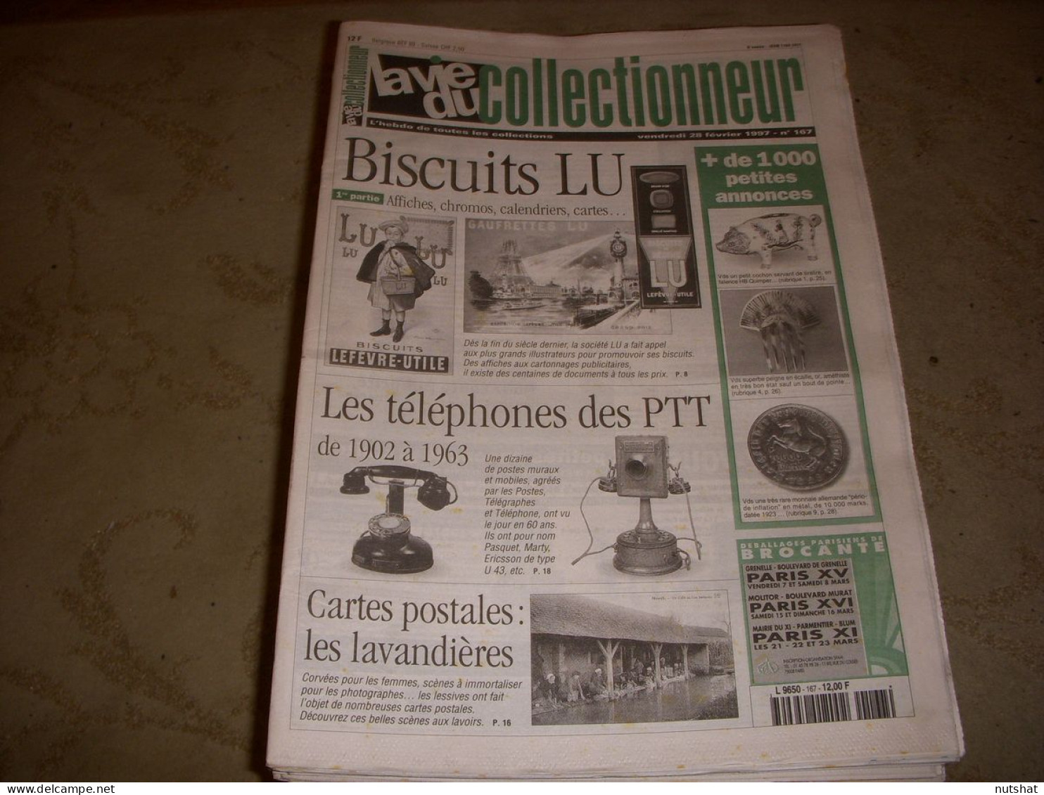 LVC VIE Du COLLECTIONNEUR 167 28.02.1997 BISCUITS LU TELEPHONES PTT 1902 A 63  - Brocantes & Collections
