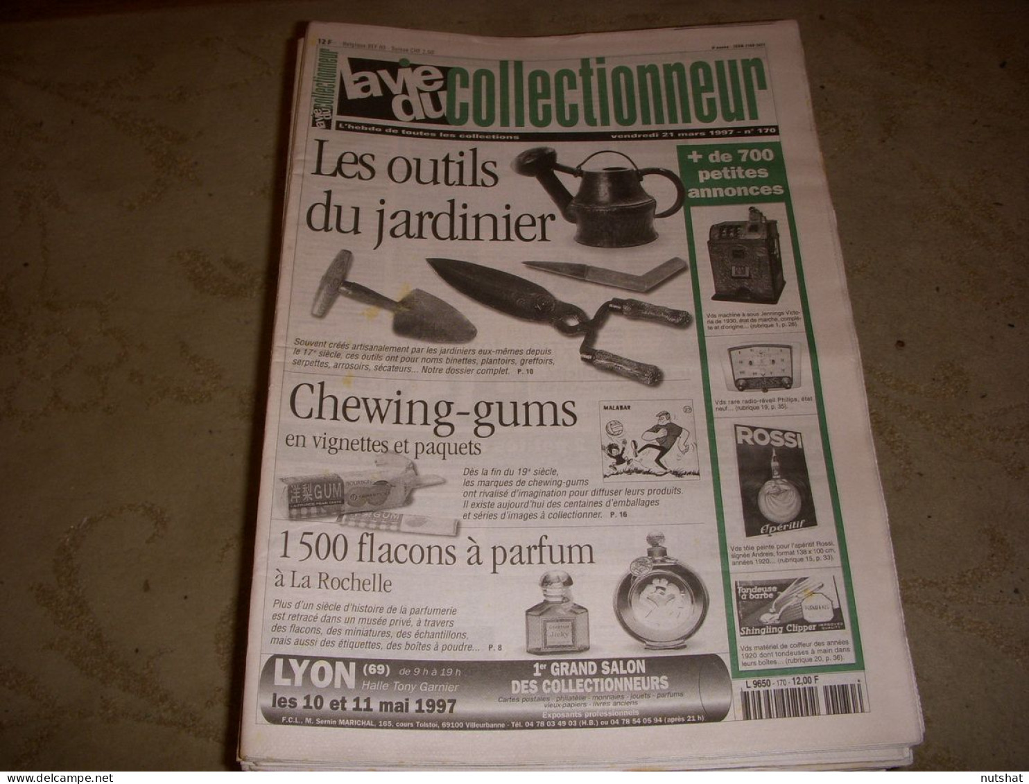 LVC VIE Du COLLECTIONNEUR 170 21.03.1997 CHEWING GUM PARFUM OUTILS JARDINIER  - Brocantes & Collections