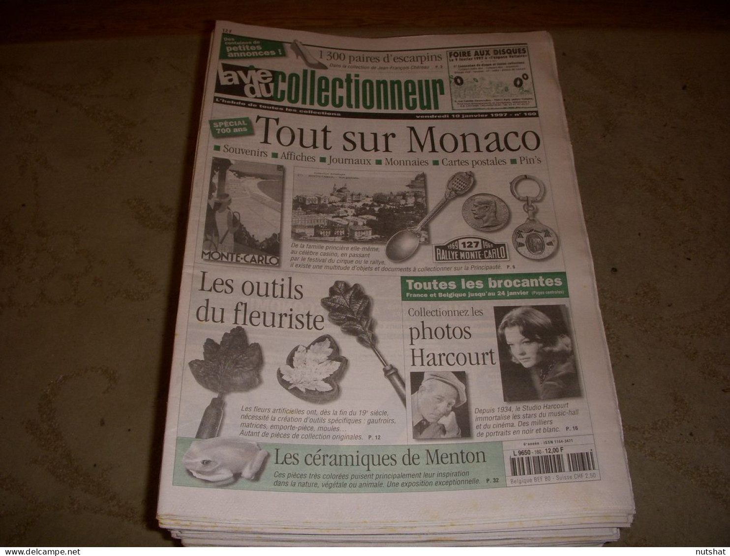 LVC VIE Du COLLECTIONNEUR 160 10.01.1997 MONACO SIFFLETS CHASSE MARINE CYCLE  - Brocantes & Collections