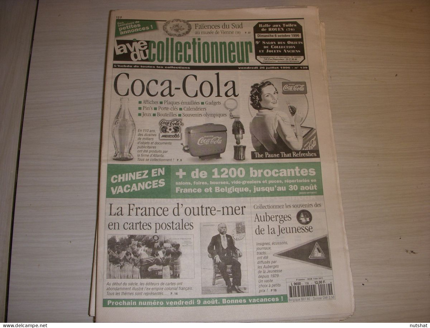 LVC VIE Du COLLECTIONNEUR 139 26.07.1996 COCA COLA AUBERGE De JEUNESSE BAGAGE  - Brocantes & Collections
