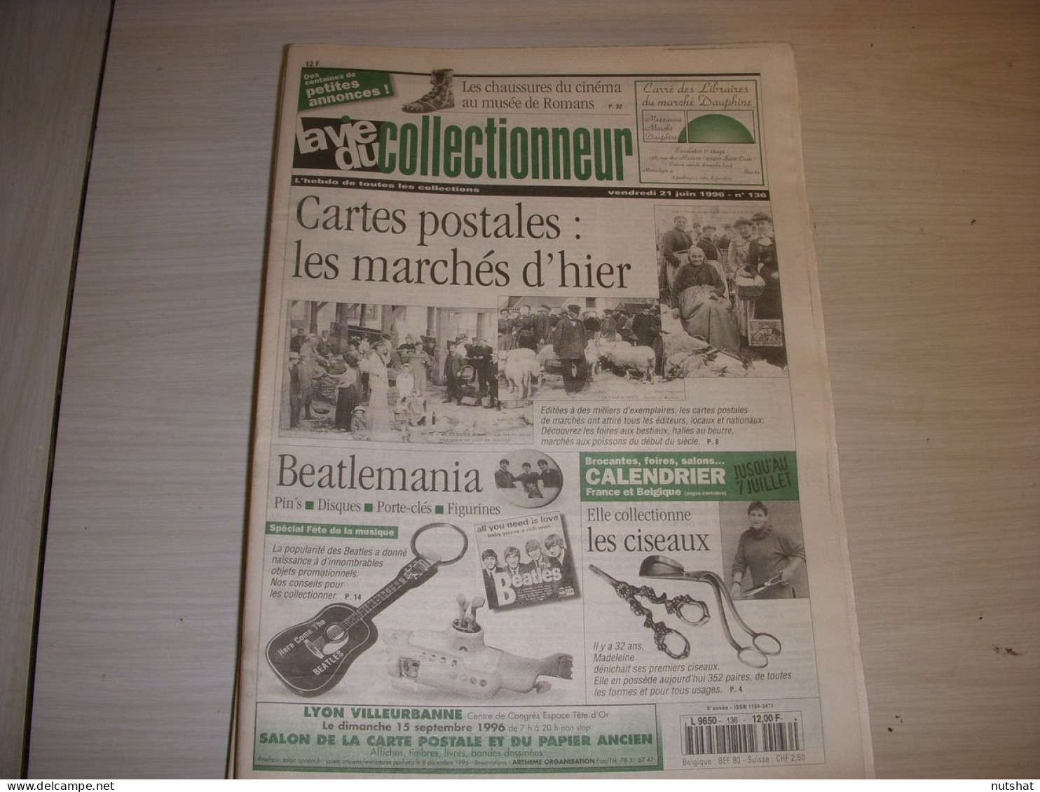 LVC VIE Du COLLECTIONNEUR 136 21.06.1996 BEATLES CISEAUX Les MARCHES D'HIER  - Trödler & Sammler