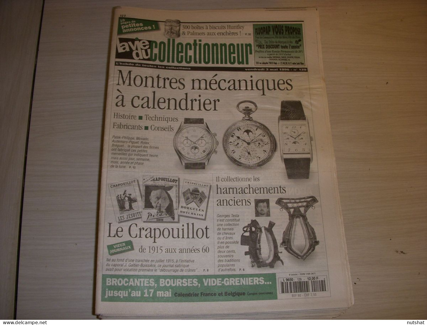 LVC VIE Du COLLECTIONNEUR 129 03.05.1996 MONTRES CRAPOUILLOT HARNAIS  - Brocantes & Collections