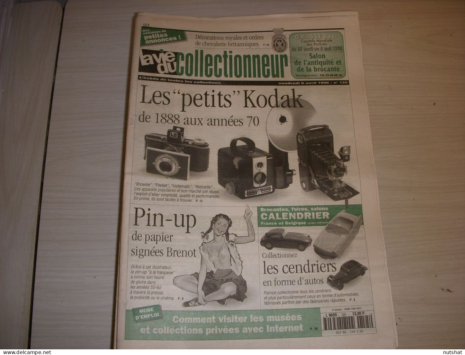 LVC VIE Du COLLECTIONNEUR 125 05.04.1996 PHOTO KODAK PIN-UP BRENOT CENDRIER  - Collectors