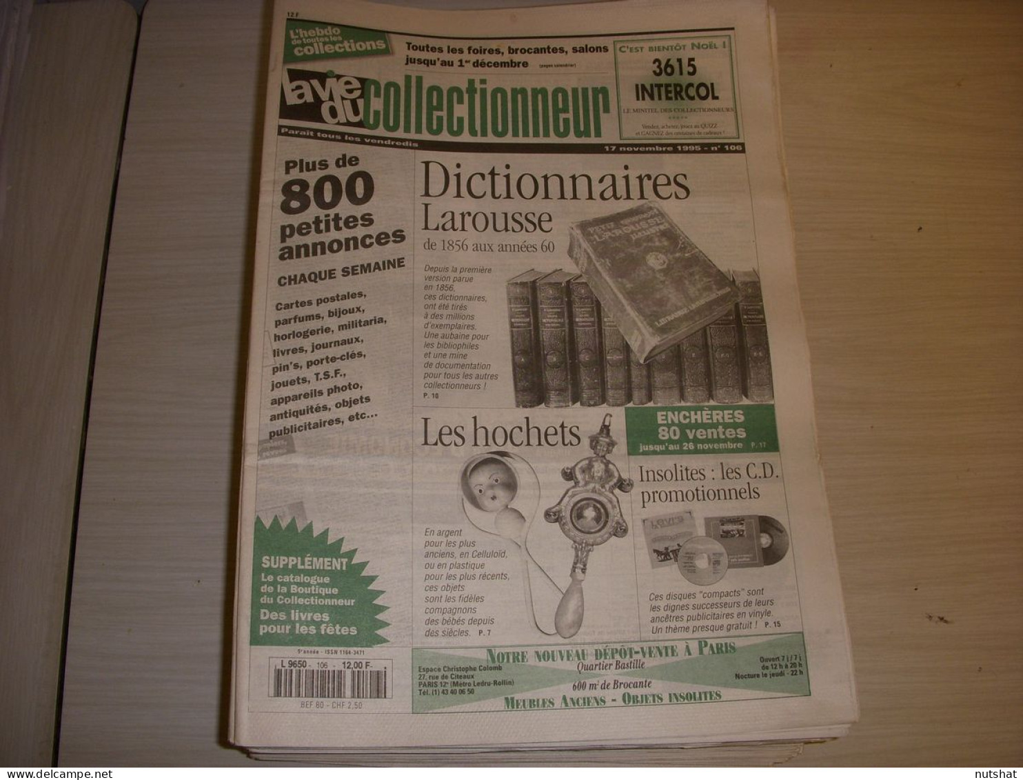 LVC VIE Du COLLECTIONNEUR 106 17.11.1995 DICTIONNAIRE LAROUSSE Les HOCHET ONU  - Trödler & Sammler