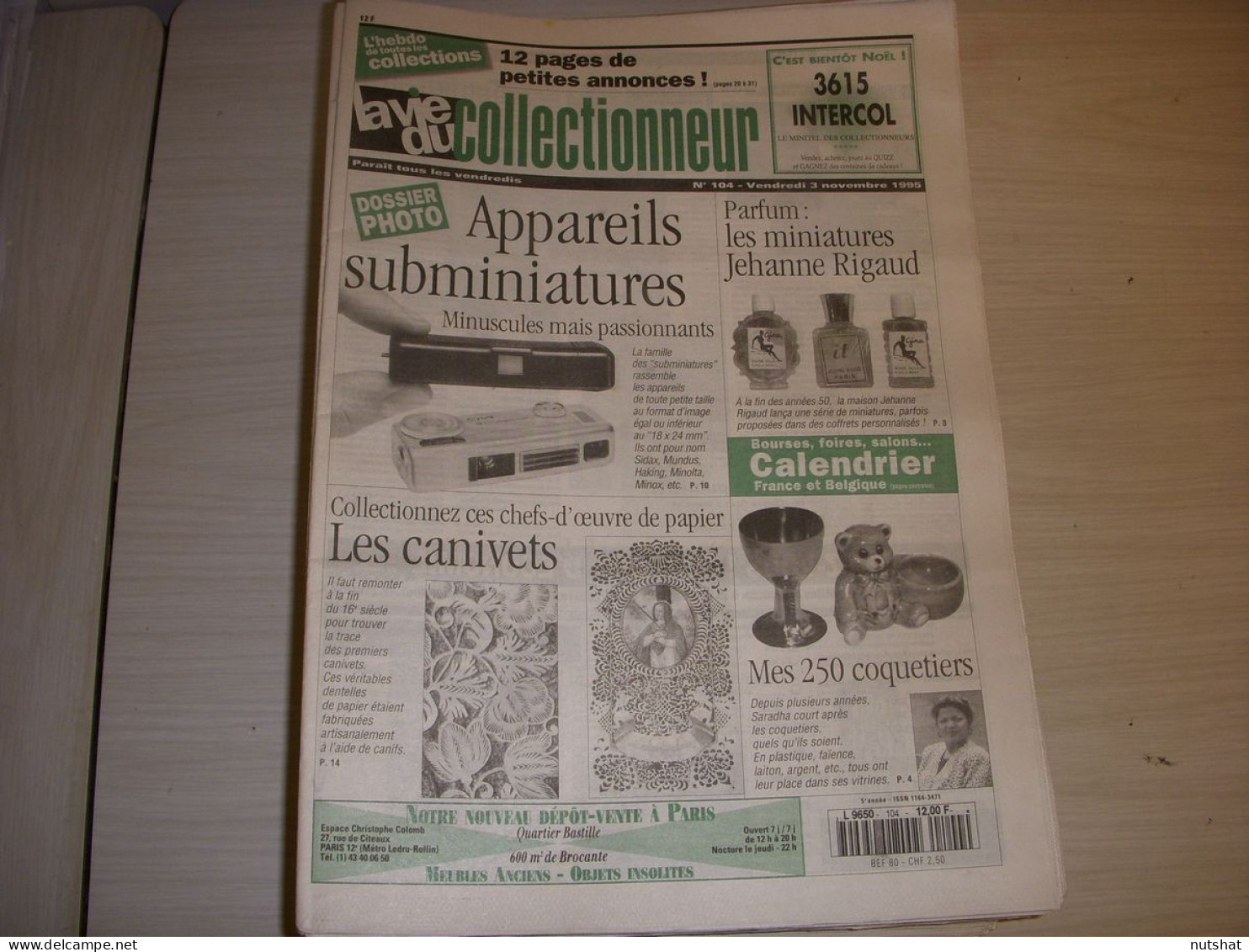 LVC VIE Du COLLECTIONNEUR 104 03.11.1995 CANIVETS COQUETIERS PARFUM MINIATURE  - Brocantes & Collections