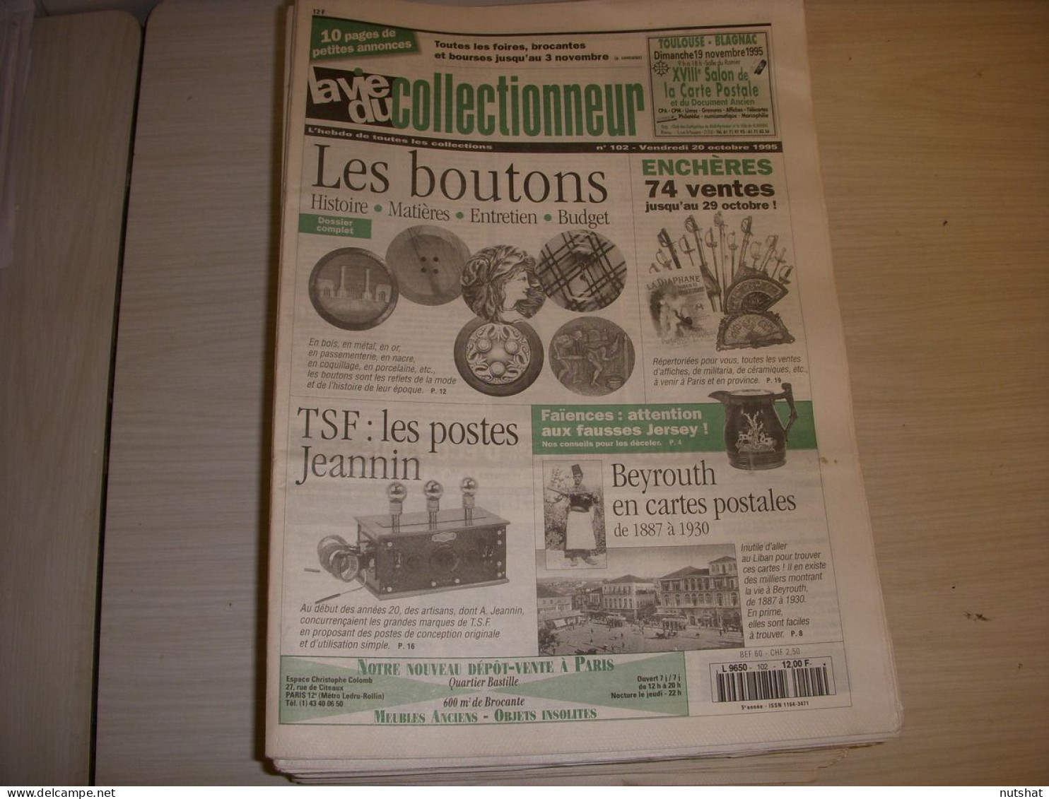 LVC VIE Du COLLECTIONNEUR 102 20.10.1995 Les BOUTONS TSF JEANNIN BEYROUTH  - Collectors