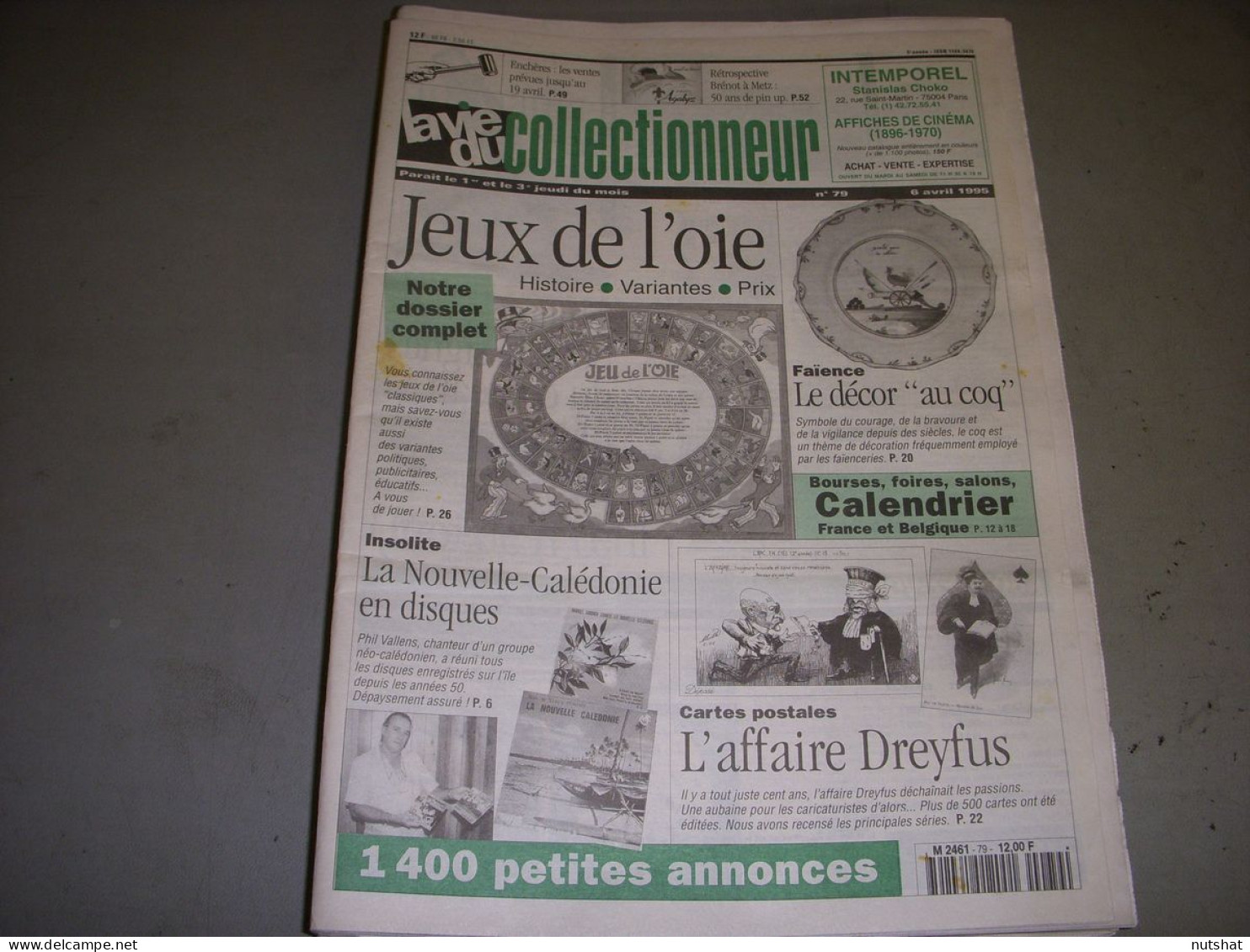 LVC VIE Du COLLECTIONNEUR 079 06.04.1995 JEUX De OIE DREYFUS En CP FAIENCE  - Verzamelaars