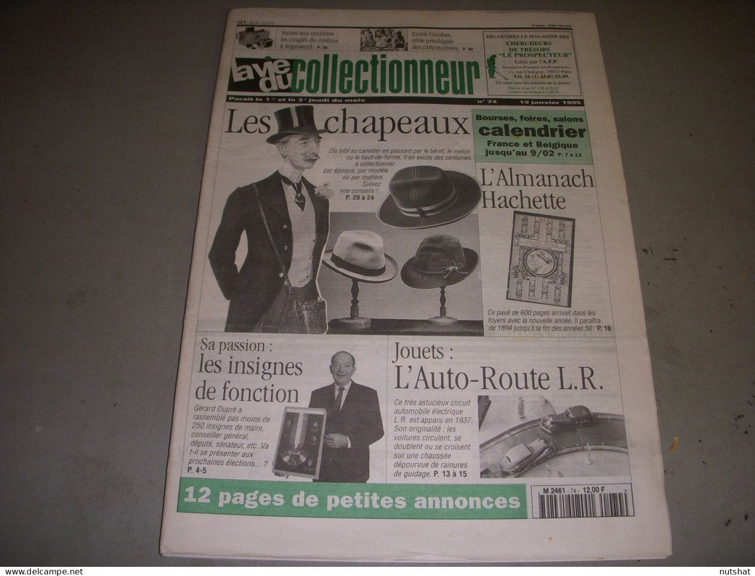 LVC VIE Du COLLECTIONNEUR 074 19.01.1995 CHAPEAUX ALMANACH HACHETTE INSIGNES  - Collectors