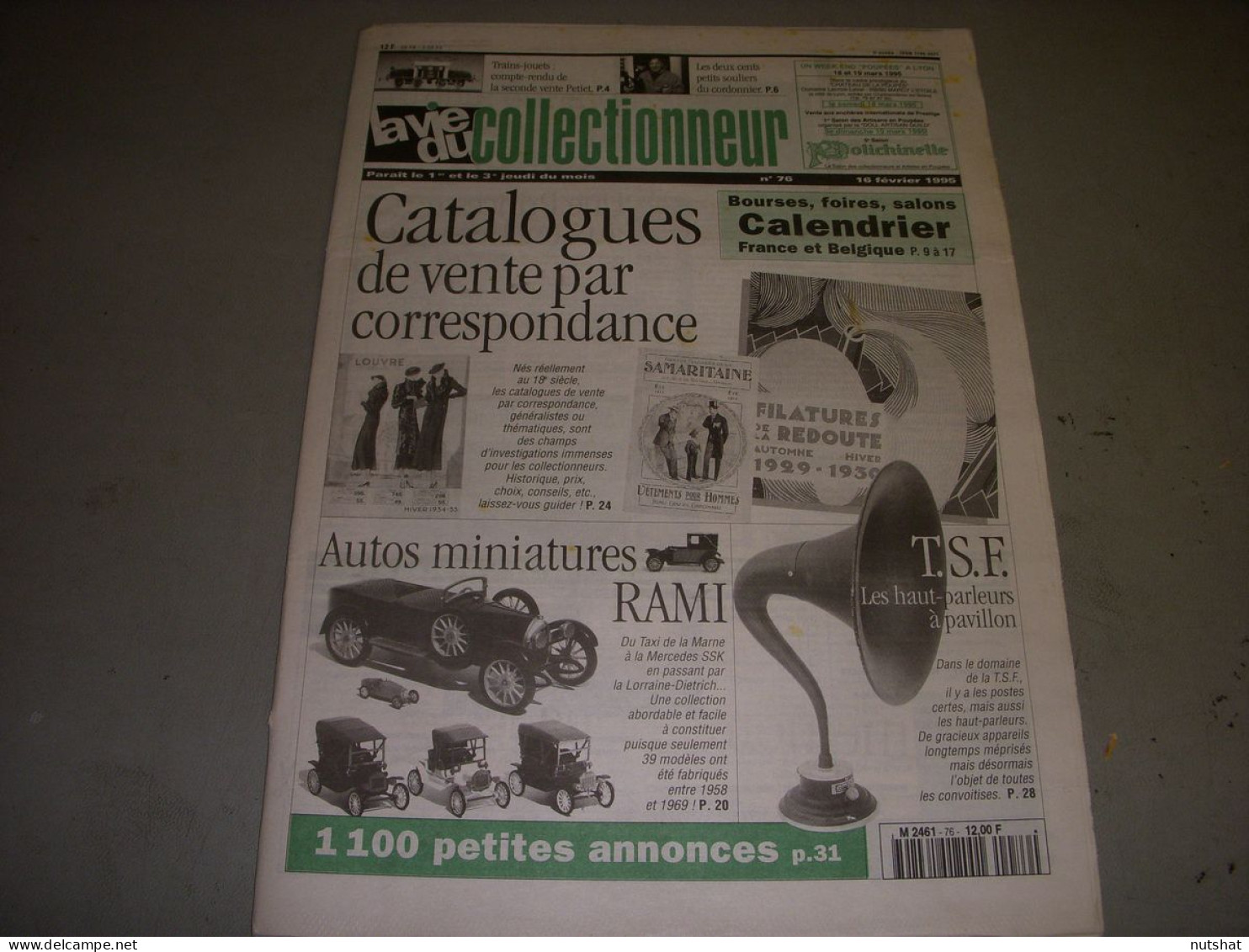 LVC VIE Du COLLECTIONNEUR 076 16.02.1995 CATALOGUE VPC MINIATURE RAMI SOULIER  - Trödler & Sammler