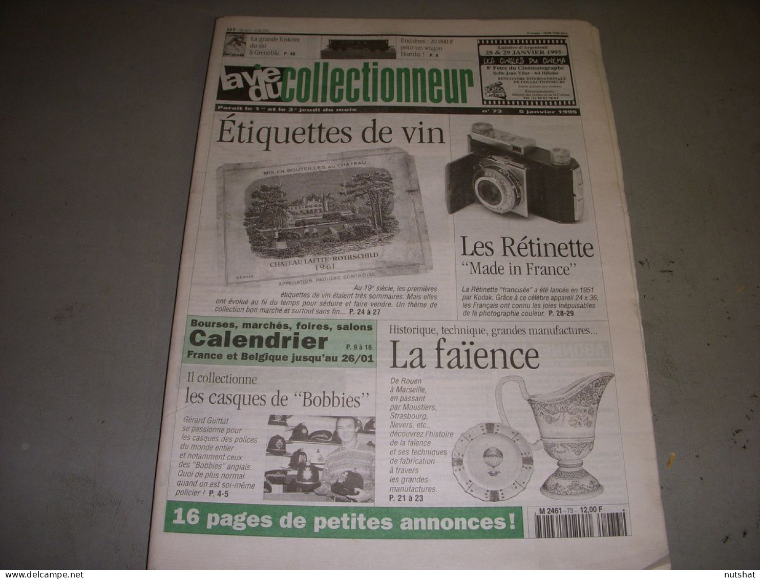 LVC VIE Du COLLECTIONNEUR 073 05.01.1995 ETIQUETTES De VIN KODAK TRAIN HORNBY  - Trödler & Sammler