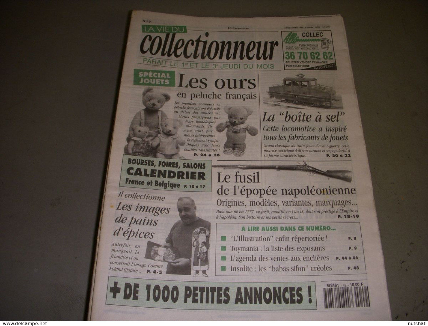LVC VIE Du COLLECTIONNEUR 049 02.12.1993 OURS FUSIL IMAGES PAINS EPICES  - Collectors