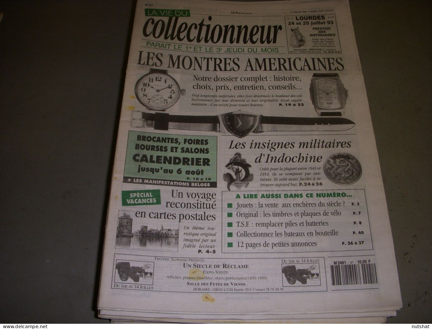 LVC VIE Du COLLECTIONNEUR 041 01.07.1993 MONTRES US INSIGNES MILITAIRES INDO  - Brocantes & Collections