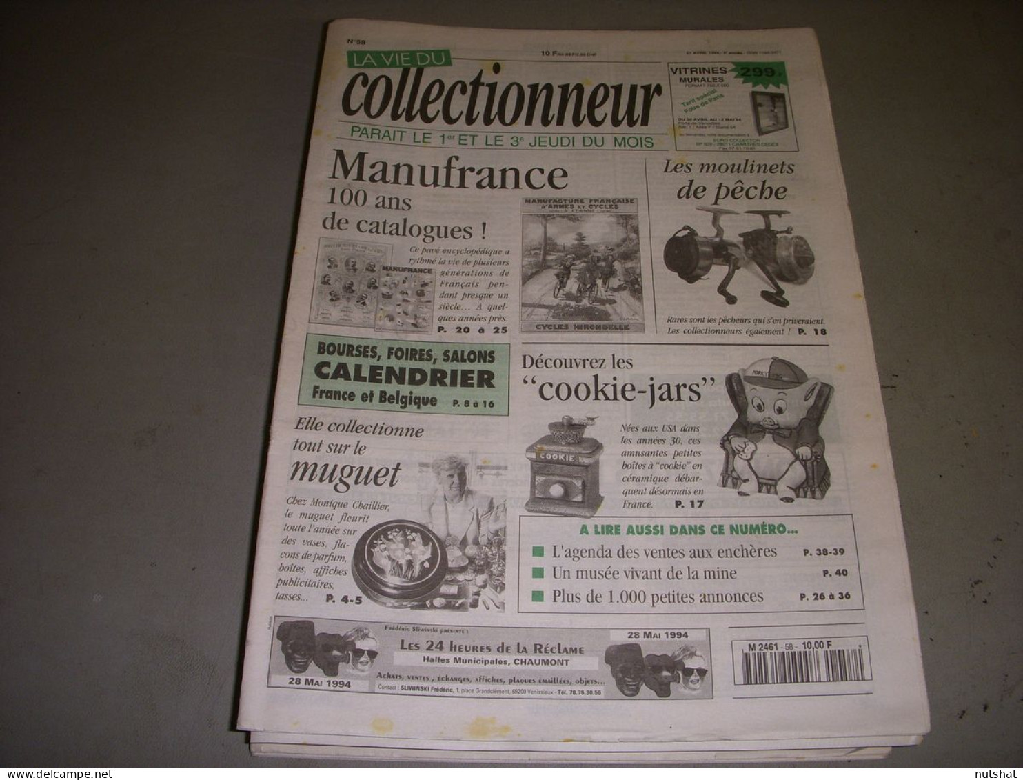 LVC VIE Du COLLECTIONNEUR 058 21.04.1994 MANUFRANCE MUGUET COOKIE-JARS  - Brocantes & Collections