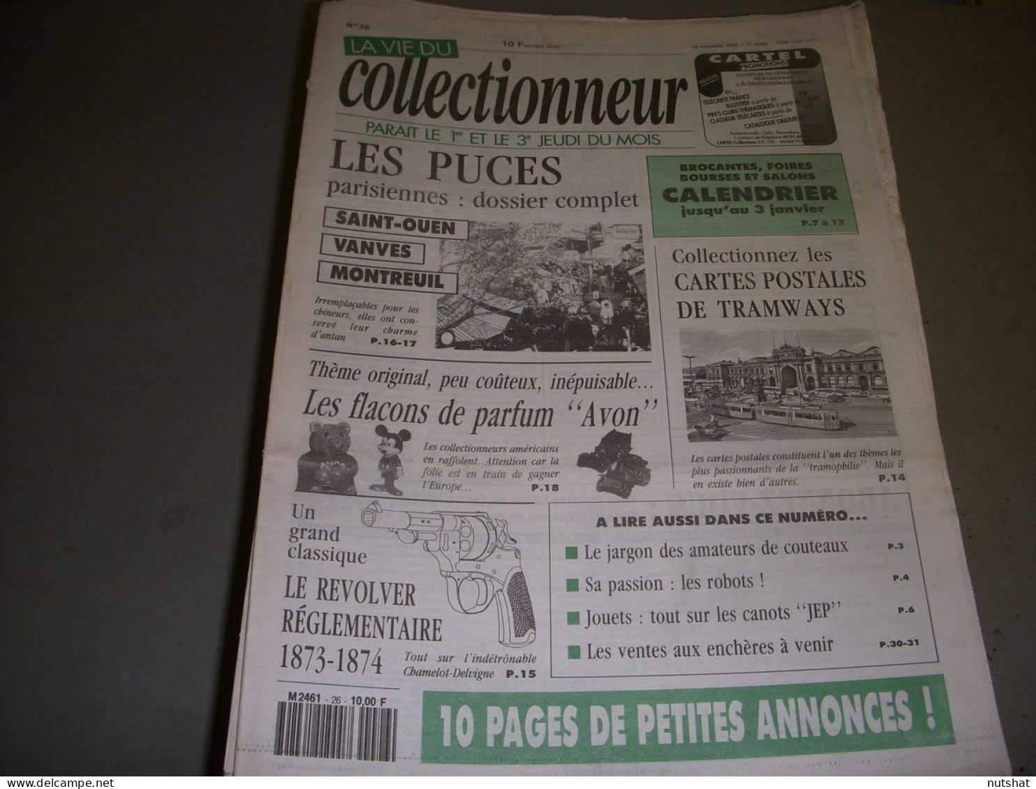 LVC VIE Du COLLECTIONNEUR 026 19.11.1992 REVOLVER 1873 FLACONS PARFUM AVON  - Collectors