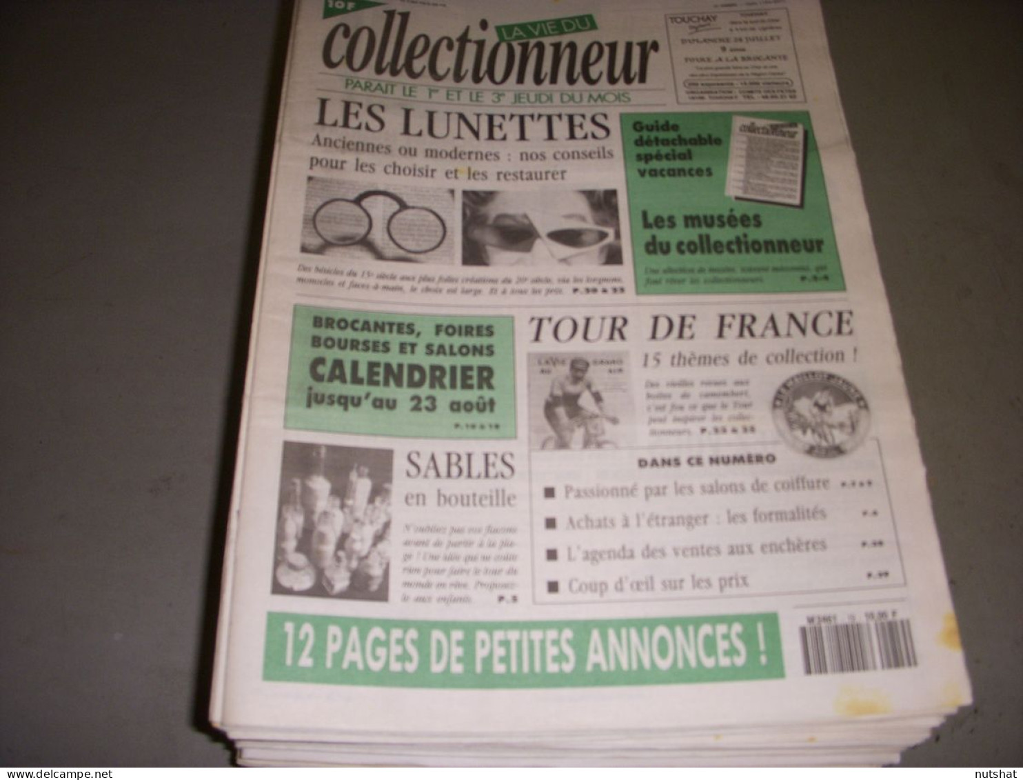 LVC VIE Du COLLECTIONNEUR 019 09.07.1992 LUNETTES CYCLISME TOUR FRANCE  - Brocantes & Collections