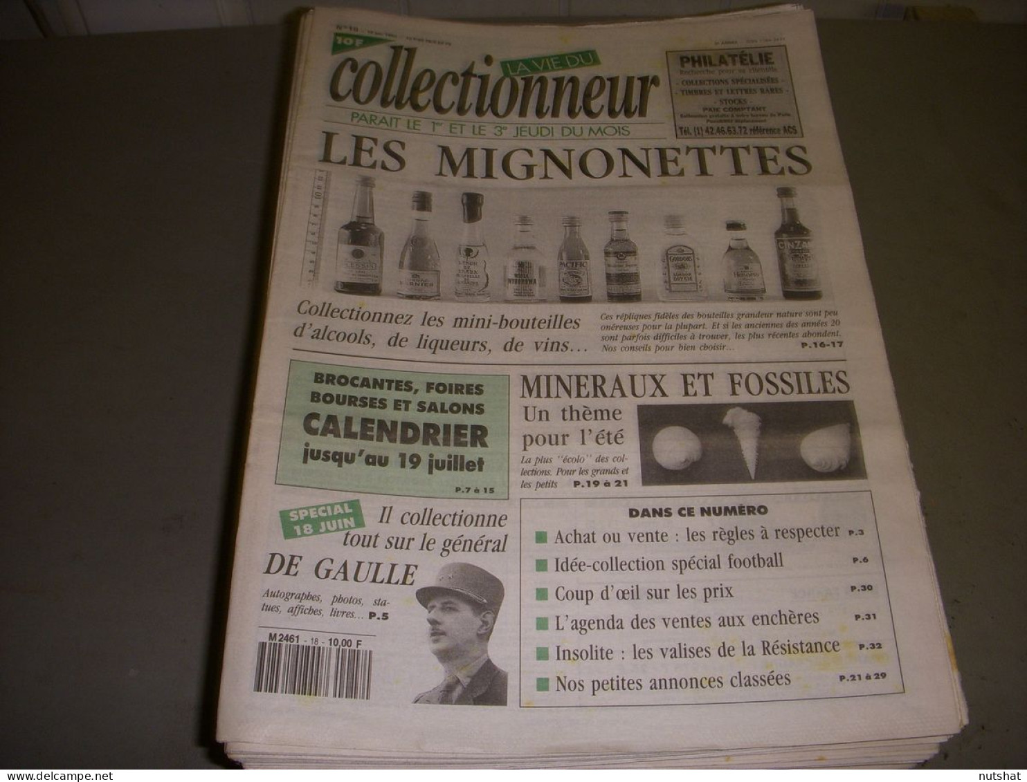 LVC VIE Du COLLECTIONNEUR 018 18.06.1992 MIGNONETTES MINERAUX & FOSSILES  - Collectors