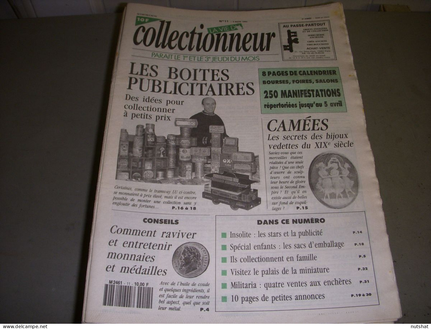 LVC VIE Du COLLECTIONNEUR 011 05.03.1992 BOITES PUBLICITAIRES CAMEES  - Verzamelaars