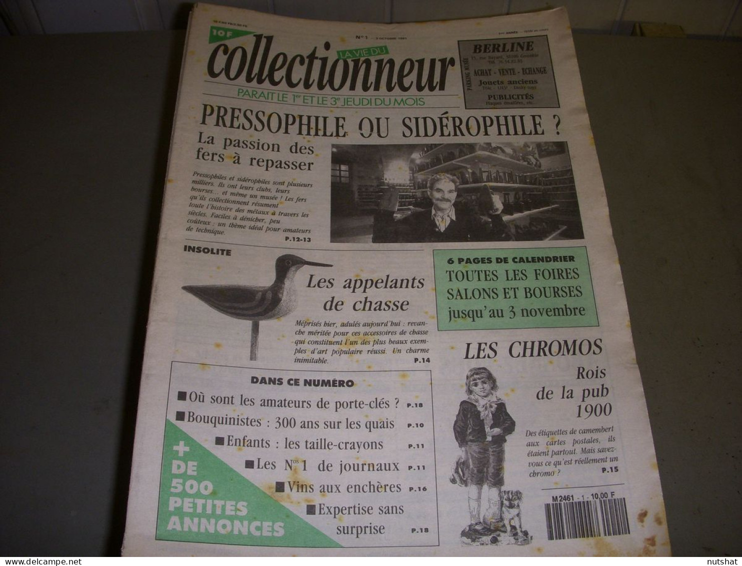 LVC VIE Du COLLECTIONNEUR 001 03.10.1991 FERS REPASSER N° 1 JOURNAUX CHROMOS  - Collectors